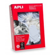 Apli hangetiket met koord 22x35mm 500st Apli hangetiket met koord 22x35mm 500st